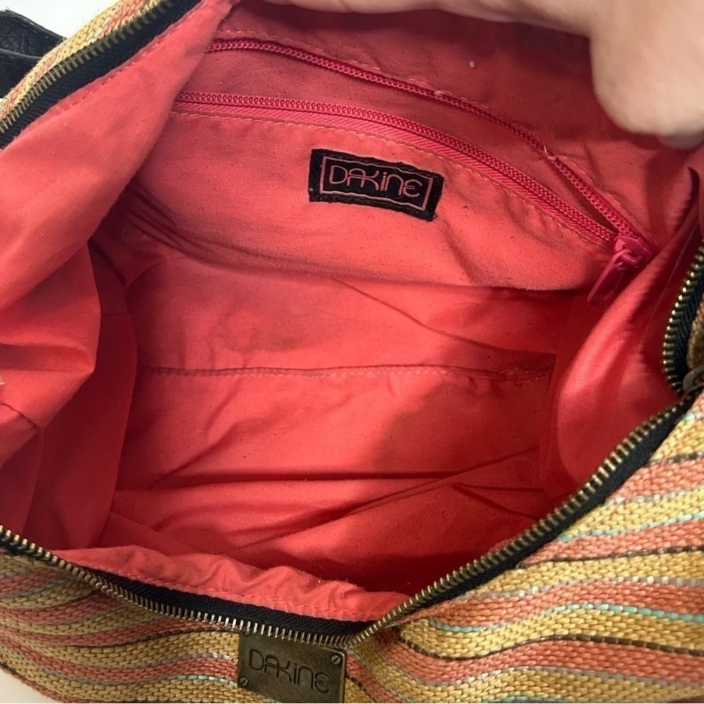 Dakine Multicolored Striped Weave Shoulder Bag